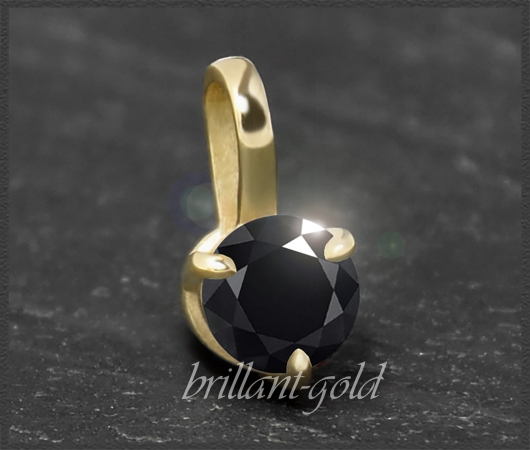 Anhänger mit 0,30ct Brillant; Gleiter 585 Gelbgold